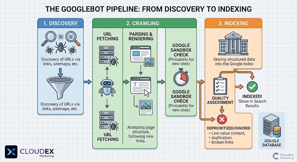 how google crawles and indexes the website. Understanding SEO basics